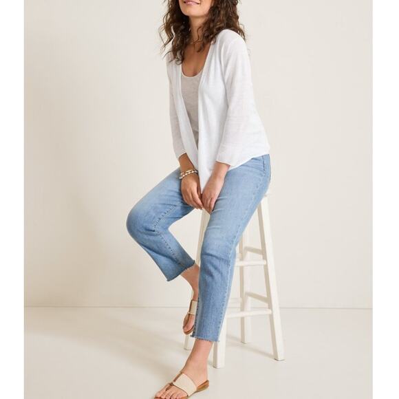 Tommy Bahama Women's White Addison Beach Linen Blend Cardigan Size S - Picture 4 of 9